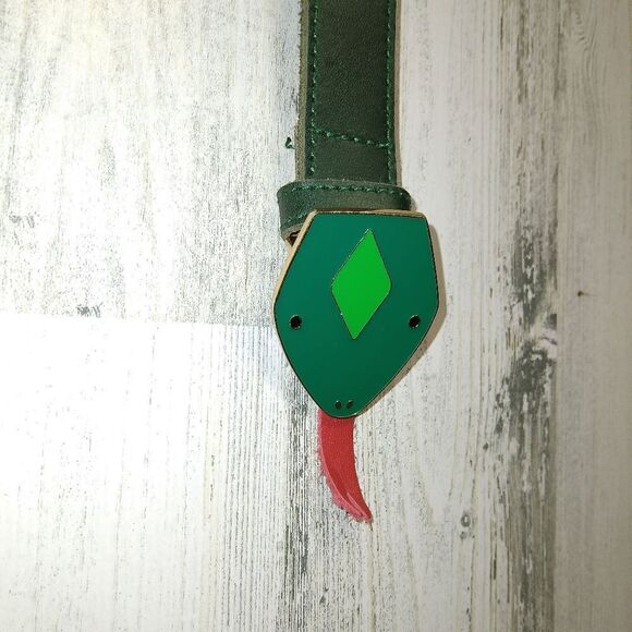 Meri Meri Children's Small Green Leather Snake Belt - Picture 1 of 9
